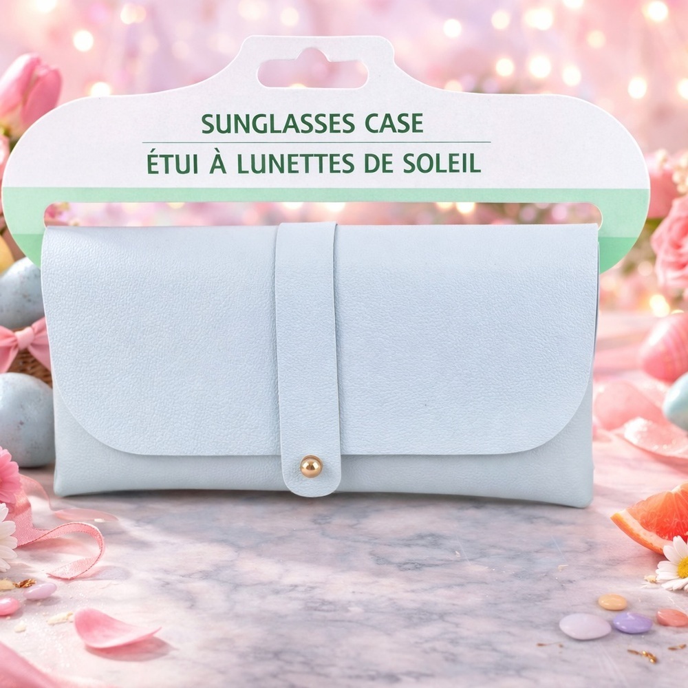 Light Blue Sunglasses Case